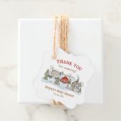 Winterurlaub im Snowy Village Danke für Ihre Ankun Geschenkanhänger (Beispiel)