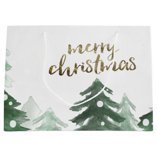 Winterurlaub im Wald Große Geschenktüte (Vorderseite)