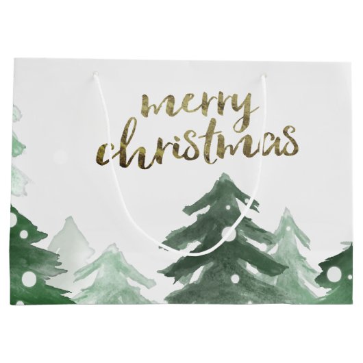 Winterurlaub im Wald Große Geschenktüte (Rückseite)