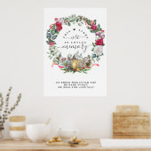 Winterurlaub im Zeichen des Gedächtnisses Poster (Küche)