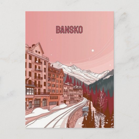 Winterurlaub in Bansko Postkarte (Vorderseite)