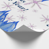 Winterurlaub in Papierform Geschenkpapier (Ecke)
