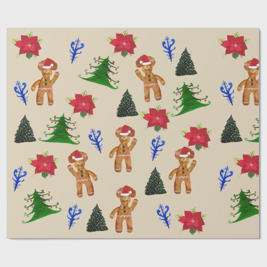 Winterurlaub in Papierform Geschenkpapier (Flach)