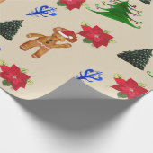 Winterurlaub in Papierform Geschenkpapier (Ecke)