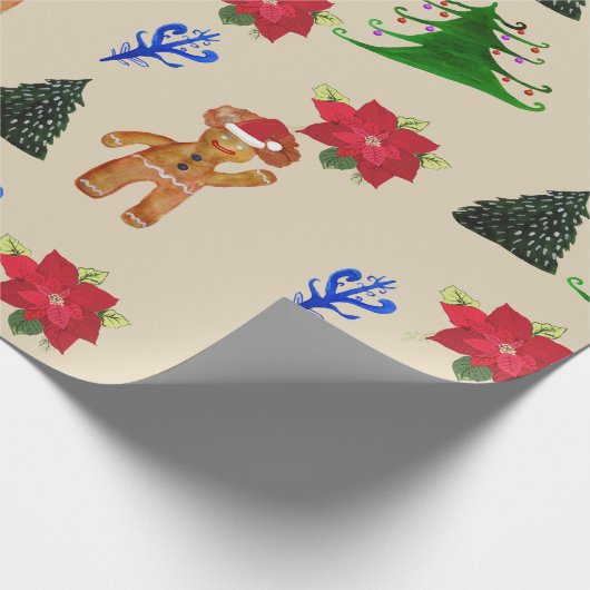 Winterurlaub in Papierform Geschenkpapier (Ecke)