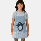 Winterurlaub in Pinguin-Snowflakes Schürze (Insitu)