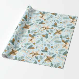 Winterurlaub in Poinsettia - Wrapping Paper (aquam Geschenkpapier