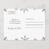 Winterurlaub-Kalkboard Foto Postkarte (Rückseite)