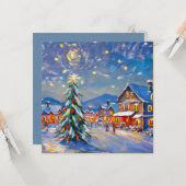 Winterurlaub Karte (Vorderseite/Rückseite Beispiel)