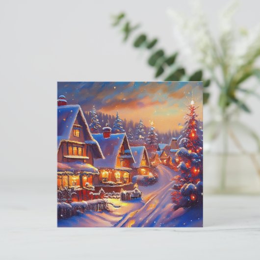 Winterurlaub Karte (Stehend Vorderseite)