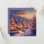 Winterurlaub Karte (Vorderseite/Rückseite Beispiel)