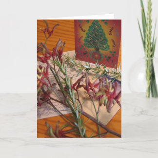 Winterurlaub-Karte: "Frohe Weihnachten, mit Liebe Feiertagskarte