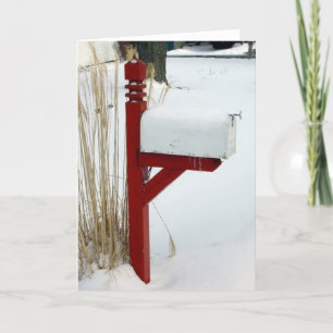 Winterurlaub-Karte: "Schnee-Post " Feiertagskarte