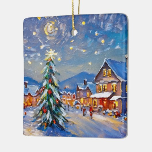 Winterurlaub Keramikornament (Links)