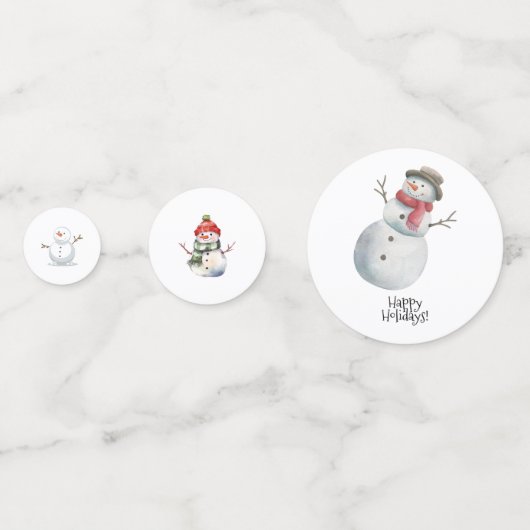 Winterurlaub Konfetti (Rückseiten)