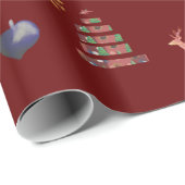 Winterurlaub Kunstmuster Geschenkpapier (Rolleneckpunkt)