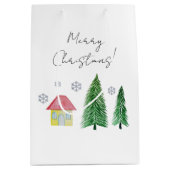 Winterurlaub Land Schönheit Mittlere Geschenktüte (Vorderseite)