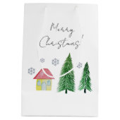 Winterurlaub Land Schönheit Mittlere Geschenktüte (Rückseite)