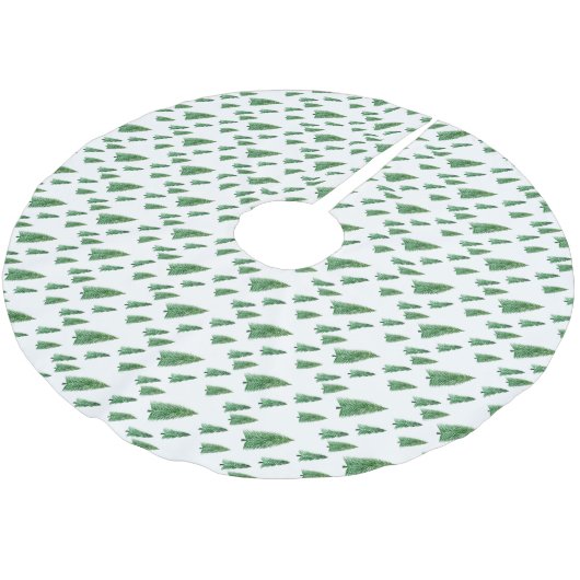 Winterurlaub Land Schönheit Polyester Weihnachtsbaumdecke (Schrägansicht)