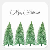 Winterurlaub Land Schönheit Quadratischer Aufkleber (Vorderseite)