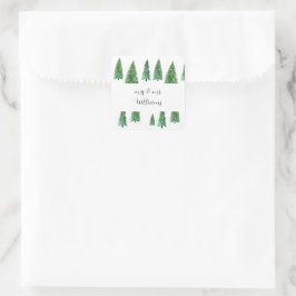 Winterurlaub Land Schönheit Quadratischer Aufkleber