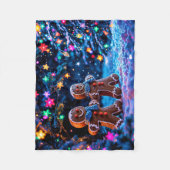 Winterurlaub Lebkuchen Weihnachtskunst Fleecedecke (Vorderseite)
