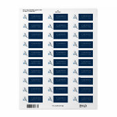 Winterurlaub | Letter A Monogram Address Label (Vorne)
