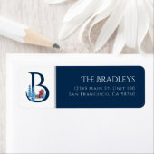 Winterurlaub | Letter B Monogram Address Label (Insitu)