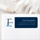 Winterurlaub | Letter F Monogram Address Label (Insitu)