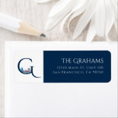 Winterurlaub | Letter G Monogram Address Label (Insitu)