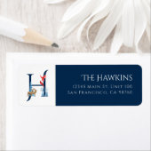 Winterurlaub | Letter H Monogram Address Label (Insitu)