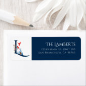 Winterurlaub | Letter L Monogram Address Label (Insitu)