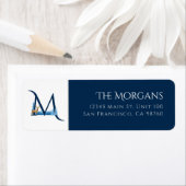 Winterurlaub | Letter M Monogram Address Label (Insitu)