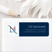 Winterurlaub | Letter N Monogram Address Label (Insitu)