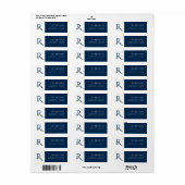 Winterurlaub | Letter R Monogram Address Label (Vorne)