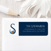 Winterurlaub | Letter S Monogram Address Label (Insitu)