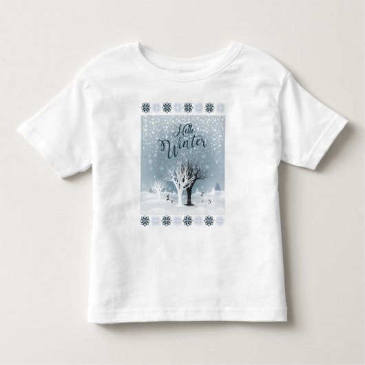 Winterurlaub Märchen Fantasy Snowy Forest Kleinkind T-shirt (Vorderseite)
