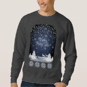 Winterurlaub Märchen Fantasy Snowy Forest Sweatshirt (Vorderseite)