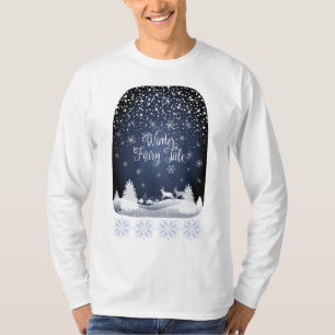 Winterurlaub Märchen Fantasy Snowy Forest T-Shirt