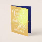 Winterurlaub Modernes Kalligraphieskript-Foto Folienkarte (Vorderseite)