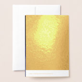 Winterurlaub Modernes Kalligraphieskript-Foto Folienkarte (Rückseite mit Umschlag)