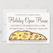 Winterurlaub Offenes Haus Weihnachten Biscotti Einladung (Vorderseite)