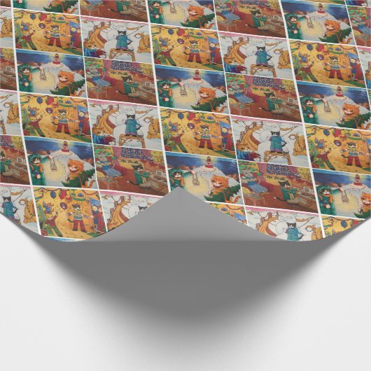 Winterurlaub-Packpapier Geschenkpapier (Ecke)