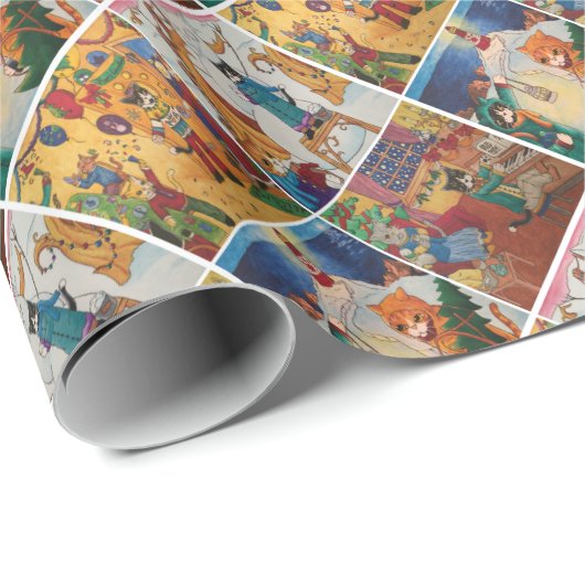 Winterurlaub-Packpapier Geschenkpapier (Rolleneckpunkt)