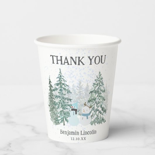 Winterurlaub Pappbecher (Rückseite)