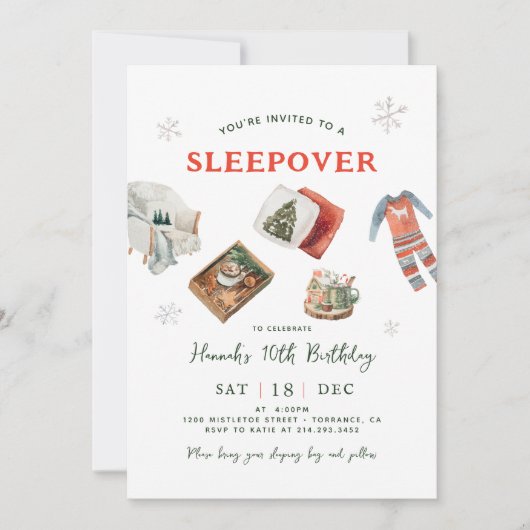 Winterurlaub Party Geburtstag Einladung (Vorderseite)