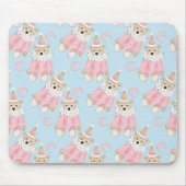 Winterurlaub pastellfarbene Weihnachtskindermuster Mousepad (Vorne)