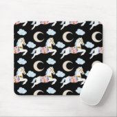 Winterurlaub pastellfarbene Weihnachtskindermuster Mousepad (Mit Mouse)