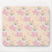 Winterurlaub pastellfarbene Weihnachtskindermuster Mousepad (Vorne)