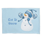 Winterurlaub Pillowcase Snowman Kissenbezug (Vorderseite)